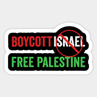 Boycott Israel free Palestine Sticker